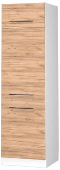 VICCO K&uuml;chenschrank, Eiche Wotan, Wei&szlig; 60x206.8x58.1 cm (800000634985)