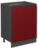 VICCO Küchenunterschrank, Rot, Anthrazit 60x81.6x46 cm (800000634388)