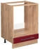 VICCO Herdumbauschrank, Bordeaux, Eiche Wotan 60x82x51.6 cm (800000635025)