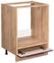 VICCO Herdumbauschrank, Bordeaux, Eiche Wotan 60x82x51.6 cm (800000635025)