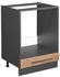 VICCO Herdumbauschrank, Eiche Wotan, Anthrazit 60x82x51.6 cm (800000635014)