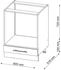 VICCO Herdumbauschrank, Graphit, Eiche Wotan 60x82x51.6 cm (800000633384)