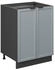 VICCO Küchenunterschrank, Hellblau, Anthrazit 60x82x51.6 cm (800000829682)