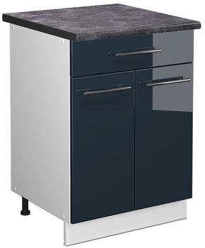 VICCO K&uuml;chenunterschrank, Dunkelblau, Wei&szlig; Quadratisch, 60x82x60 cm (800000829438)