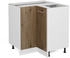 VICCO Eckunterschrank, Eiche Artisan, Weiß L-Form, 75.6x81.6x46 cm (800000832256)