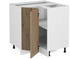 VICCO Eckunterschrank, Eiche Artisan, Weiß L-Form, 75.6x81.6x46 cm (800000832256)