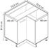 VICCO Eckunterschrank, Eiche Artisan, Weiß L-Form, 75.6x81.6x46 cm (800000832256)