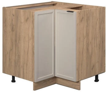 VICCO Eckunterschrank, Greige, Eiche Wotan L-Form, 80.5x82x51.6 cm (800000829837)