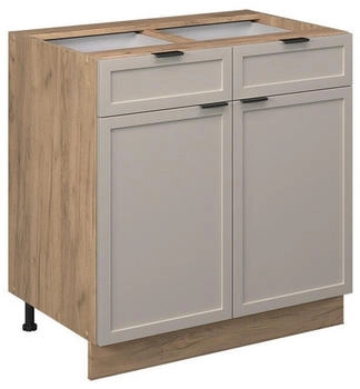 VICCO K&uuml;chenunterschrank, Greige, Eiche Wotan 80x82x51.6 cm (800000829727)