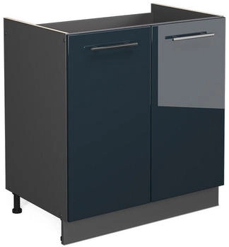 VICCO Sp&uuml;lenunterschrank, Dunkelblau, Anthrazit 80x82x51.6 cm (800000830631)