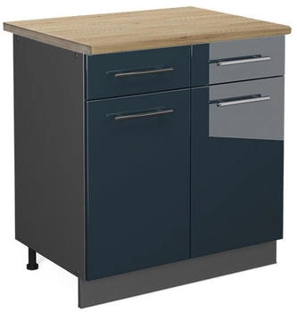 VICCO K&uuml;chenunterschrank, Dunkelblau, Anthrazit 80x82x60 cm (800000828678)
