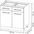 VICCO Küchenunterschrank, Dunkelblau, Anthrazit 80x82x60 cm (800000828678)
