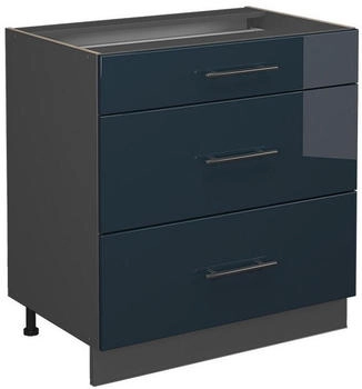 VICCO K&uuml;chenunterschrank, Dunkelblau, Anthrazit 80x82x60 cm (800000828796)