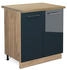 VICCO Spülenunterschrank, Dunkelblau, Eiche Wotan 80x82x60 cm (800000829416)