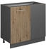 VICCO Eckunterschrank, Eiche Artisan, Anthrazit L-Form, 86x81.6x46 cm (800000829910)