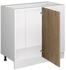 VICCO Eckunterschrank, Eiche Artisan, Weiß L-Form, 86x81.6x46 cm (800000829934)