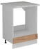 VICCO Herdumbauschrank, Eiche Wotan, Weiß 60x81.6x60 cm (800000861481)