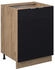 VICCO Küchenunterschrank, Schwarz, Eiche Wotan 60x82x51.6 cm (800000861509)