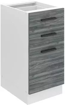 Belini Unterschrank K&uuml;che 40 cm Breite. SDSZ K&uuml;chenunterschrank ohne Arbeitsplatte. K&uuml;chenschrank mit Schubladen, Glamour Wood