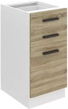 Belini Unterschrank Küche 40 cm Breite. SDSZ Küchenunterschrank ohne Arbeitsplatte. Küchenschrank mit Schubladen, Sonoma-Eiche