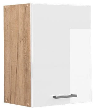 Livinity H&auml;ngeschrank R-Line, 45 cm, Wei&szlig; Hochglanz/Goldkraft Eiche