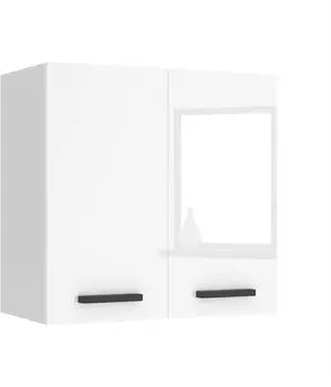 Belini Hängeschrank Küche SG2. Breite 60 cm. Oberschrank mit 2 Türen Weiß Hochglanz