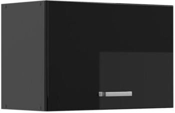 Livinity H&auml;ngeschrank R-Line, 60 cm Flach, Schwarz Hochglanz/Anthrazit