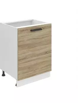 Belini Unterschrank Küche 60 cm Breite. SD Küchenunterschrank ohne Arbeitsplatte. Küchenschrank mit 1 Tür, Sonoma-Eiche