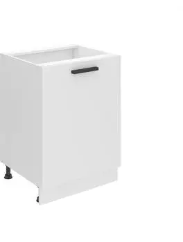 Belini Unterschrank K&uuml;che 60 cm Breite. SD K&uuml;chenunterschrank ohne Arbeitsplatte. K&uuml;chenschrank mit 1 T&uuml;r, Wei&szlig; matt