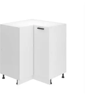 Belini Unterschrank Küche 90 cm Breite. SNP Küchenunterschrank ohne Arbeitsplatte. Eckschrank Küche mit 1 Tür, Weiß matt