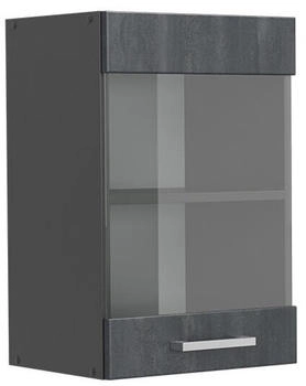 VICCO K&uuml;chenglasschrank, Schwarz, Anthrazit 40x60x31 cm (800000635074)