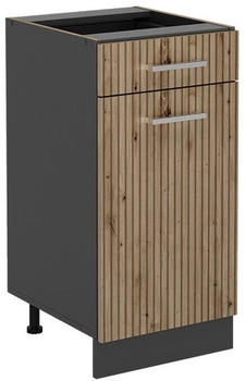 VICCO K&uuml;chenunterschrank, Eiche Artisan, Anthrazit 40x81.6x46 cm (800000829886)