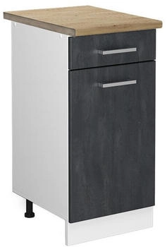 VICCO K&uuml;chenunterschrank, Schwarz, Wei&szlig; 40x81.6x60 cm (800000645559)