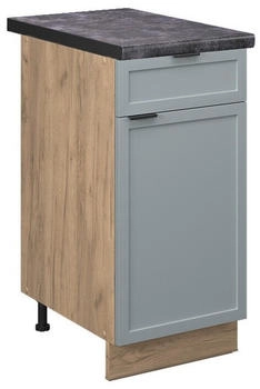 VICCO K&uuml;chenunterschrank, Hellblau, Eiche Wotan 40x82x60 cm (800000828242)