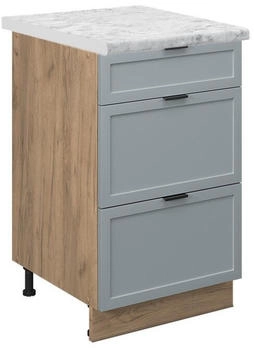 VICCO K&uuml;chenunterschrank, Hellblau, Eiche Wotan 50x82x60 cm (800000828235)