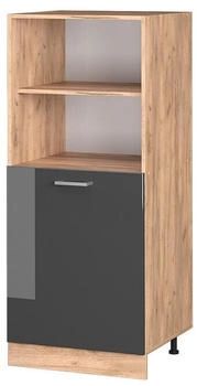 VICCO Herdumbauschrank, Anthrazit, Eiche Wotan 60x143x57 cm (800000635248)