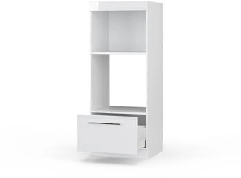 VICCO Mikrowellenschrank, Wei&szlig; Hochglanz, Wei&szlig; 60x153.6x58.1 cm (800000654388)