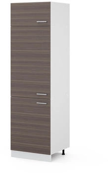 VICCO K&uuml;hlumbauschrank, Braun, Wei&szlig; 60x206.8x57.2 cm (800000654327)
