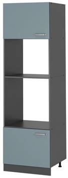 VICCO Mikrowellenschrank, Blaugrau, Anthrazit 60x206.8x57.2 cm (800000638140)