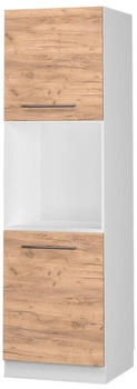 VICCO Herdumbauschrank, Eiche Wotan, Wei&szlig; 60x206.8x58 cm (800000638219)
