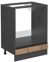 Herdumbauschrank R-line, Goldkraft Eiche, 60 Cm J-shape, Ohne Arbeitsplatte Vicco
