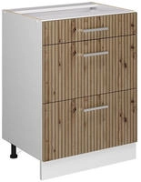 K&uuml;chenunterschrank R-line, Artisan-eiche, 60 Cm Mit Schubladen, Ohne Arbeitsplatte