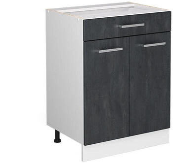VICCO K&uuml;chenunterschrank, Schwarz, Wei&szlig; 60x81.6x46 cm (800000655779)