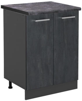 VICCO K&uuml;chenunterschrank, Schwarz, Anthrazit Quadratisch, 60x81.6x60 cm (800000662399)
