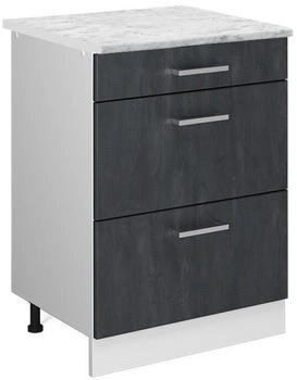 VICCO Schubladenschrank, Schwarz, Wei&szlig; Quadratisch, 60x81.6x60 cm (800000655031)