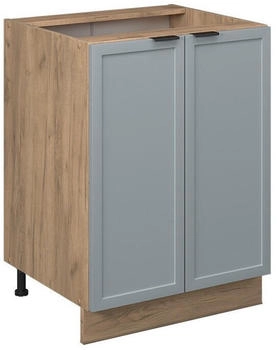 VICCO K&uuml;chenunterschrank, Hellblau, Eiche Wotan 60x82x51.6 cm (800000829702)