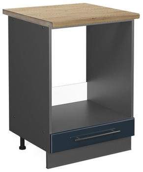 VICCO Herdumbauschrank, Dunkelblau, Anthrazit Quadratisch, 60x82x60 cm (800000830918)
