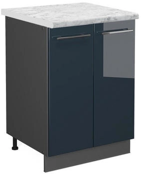 VICCO K&uuml;chenunterschrank, Dunkelblau, Anthrazit Quadratisch, 60x82x60 cm (800000828473)