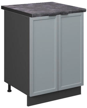VICCO K&uuml;chenunterschrank, Hellblau, Anthrazit 60x82x60 cm (800000828522)