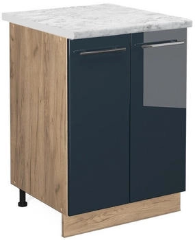 VICCO Unterschrank, Dunkelblau, Eiche Wotan Quadratisch, 60x82x60 cm (800000873038)